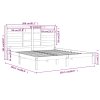 Rám postele bez matrace masivní dřevo 200 x 200 cm 3105815