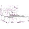 Rám postele šedý 200 x 200 cm masivní dřevo 3104890