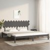Rám postele šedý 200 x 200 cm masivní dřevo 3104890