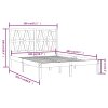 Rám postele medově hnědý masivní borovice 200 x 200 cm 3104021