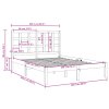 Rám postele šedý masivní dřevo 200 x 200 cm 3105492