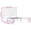 Postel bez matrace 200 x 200 cm masivní borovice 3104563