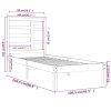 Rám postele bílý masivní dřevo 100 x 200 cm 3105786