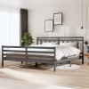 Rám postele šedý masivní dřevo 200 x 200 cm 3100676
