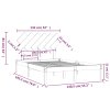 Rám postele černý 135 x 190 cm Double masivní dřevo 3104847