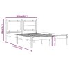 Rám postele černý masivní dřevo 200 x 200 cm 3105559