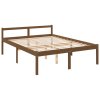 Postel pro seniory medově hnědá 150 x 200 cm King Size borovice 810622
