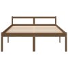 Postel pro seniory medově hnědá 150 x 200 cm King Size borovice 810622