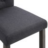 Jídelní židle 2 ks tmavě šedé textil 248986