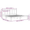 Rám postele černý masivní borovice 200 x 200 cm 3105754