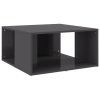 Konferenční stolky 4 ks šedé vysoký lesk 33x33x33cm dřevotříska 806821