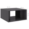 Konferenční stolky 4 ks šedé vysoký lesk 33x33x33cm dřevotříska 806821