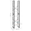 Úložný regál bílý 60 x 30 x 210 cm masivní borové dřevo 806523