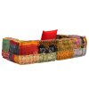 2místný modulární pouf patchwork textil 244987