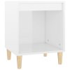 Noční stolky 2 ks bílé s vysokým leskem 40x35x50 cm 821863