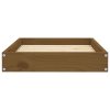 Pelíšek pro psy medově hnědý 61,5 x 49 x 9 cm masivní borovice 820854