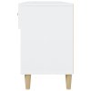 Botník bílý s vysokým leskem 102x35x55 cm kompozitní dřevo 812822