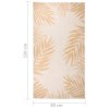 Venkovní hladce tkaný koberec 80 x 150 cm vzor listí 340855