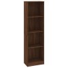 4patrová knihovna hnědý dub 40 x 24 x 143 cm kompozitní dřevo 816067
