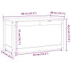 Úložný box medově hnědý 80x40x45,5 cm masivní borovice 823537
