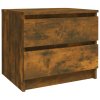 Noční stolky 2 ks kouřový dub 50x39x43,5 cm kompozitní dřevo 815823