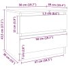 Noční stolky 2 ks kouřový dub 50x39x43,5 cm kompozitní dřevo 815823