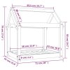 Pelíšek pro psy černý 71x55x70 cm masivní borovice 822206