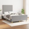 Rám postele bez matrace světle šedá 120 x 200 cm textil 3124960