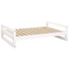 Postel pro psy bílá 105,5 x 75,5 x 28 cm masivní borovice 821488