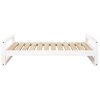 Postel pro psy bílá 105,5 x 75,5 x 28 cm masivní borovice 821488