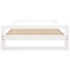 Postel pro psy bílá 105,5 x 75,5 x 28 cm masivní borovice 821488