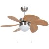 Stropní ventilátor se světlem 76 cm světle hnědý 51489