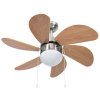 Stropní ventilátor se světlem 76 cm světle hnědý 51489