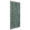 Závěs proti hmyzu zeleno-bílý 100 x 220 cm Chenille 325447