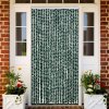 Závěs proti hmyzu zeleno-bílý 100 x 220 cm Chenille 325447