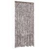 Závěs proti hmyzu hnědý a bílý 100 x 220 cm Chenille 325453