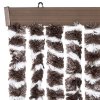 Závěs proti hmyzu hnědý a bílý 100 x 220 cm Chenille 325453
