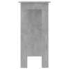 Barový stůl s regálem betonově šedý 102x50x103,5 cm kompozit 809462