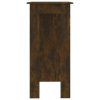 Barový stůl s regálem kouřový dub 102 x 50 x 103,5 cm kompozit 812963