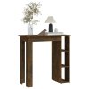 Barový stůl s regálem kouřový dub 102 x 50 x 103,5 cm kompozit 812963