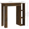 Barový stůl s regálem kouřový dub 102 x 50 x 103,5 cm kompozit 812963