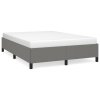 Rám postele bez matrace tmavě šedý 140 x 190 cm textil 347059