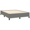Rám postele bez matrace tmavě šedý 140 x 190 cm textil 347059