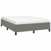 Rám postele bez matrace tmavě šedý 140 x 190 cm textil 347059