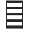 Knihovna / dělicí stěna černá 80 x 30 x 135 cm kompozitní dřevo 811710