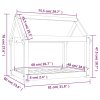 Pelíšek pro psy černý 81x60x70 cm masivní borovice 822211