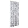 Závěs proti hmyzu bílý a šedý 90 x 220 cm Chenille 284280