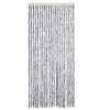 Závěs proti hmyzu bílý a šedý 90 x 220 cm Chenille 284280