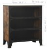 Úložná skříň rustikální hnědá 72 x 36 x 82 cm kov a MDF 335911