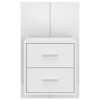 Nástěnný noční stolek bílý s vysokým leskem 811001